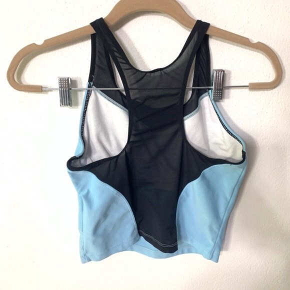 NIKE racerback tank top womens light blue dri fit tank with mesh back xsmall - Picture 3 of 5